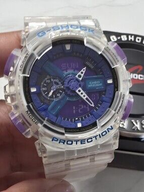 Casio G-SHOCK Transparent Purple Accent Watch 48mm Unisex NEW WITH BOX